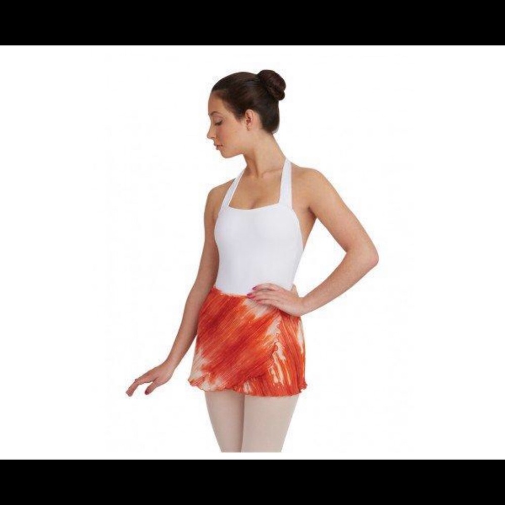 Capezio Onbré Coral Shimmer Dance Skirt
